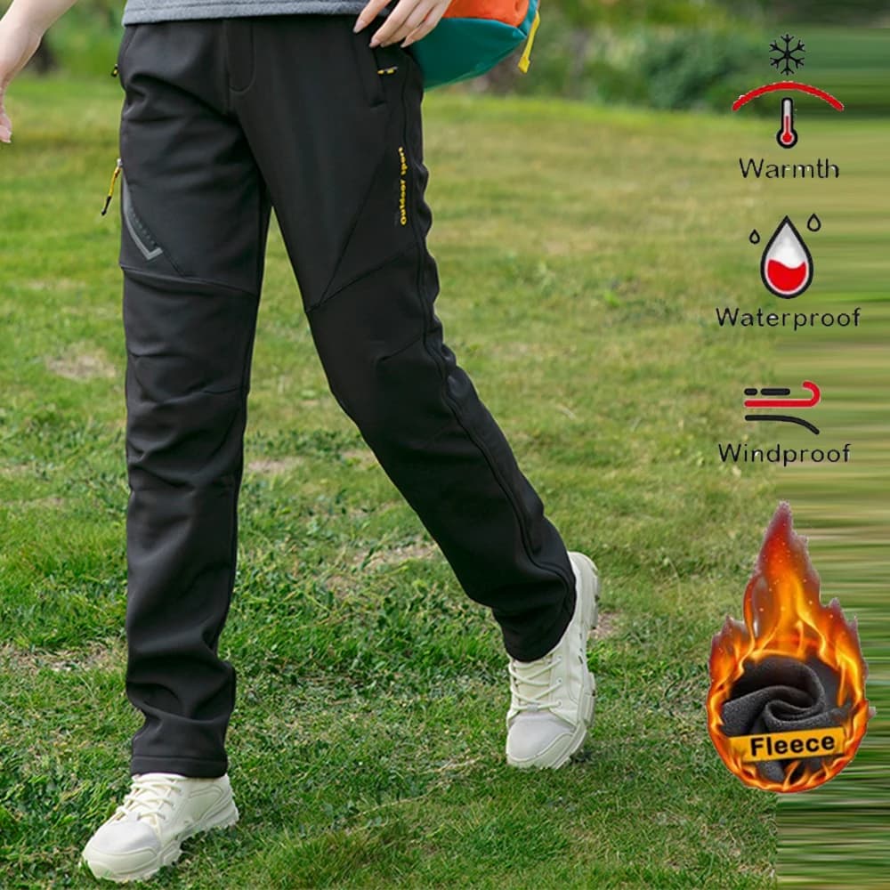 Dicke warme Fleece Winter hose Frauen wasserdicht Wandern Trekking Camping Skifahren Soft shell Hose Outdoor wind dichte Hose