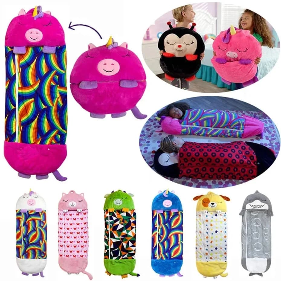 Kinder Cartoon Schlafsack Kinder Tier Weiche Faule Sleep Baby Plüsch Puppe Kissen Schlaf Sack für Jungen Mädchen Geburtstag Geschenk