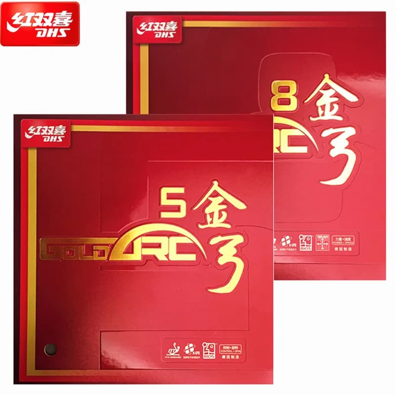 Dhs goldarc 8 goldarc 5 tischtennis gummi kuchen schwamm hergestellt in deutschland original gold bogen 8 dhs ping pong schwamm