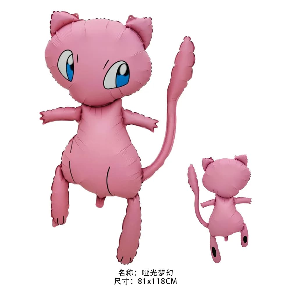 2026 Pokemon 3D Ballon Großer Glurak Pikachu Mew Niedliche Anime-Figur Ballon Kindergeburtstag Party-Zubehör Dekoration Geschenke