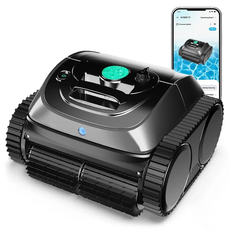 Kabelloser Roboter-Poolreiniger WYBOT C1 / OS800 mit App-Steuerung für Boden-, Wand- und Wasserlinienreinigung von Pools, Laufzeit 120 Minuten