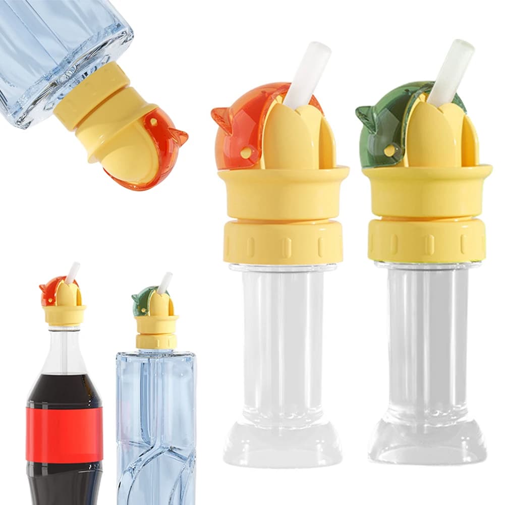 1/5 stücke Wasser Flasche Kappe Wiederverwendbare Kinder Getränke Wasser Flasche Stroh Deckel Flasche Mund Umwandlung Abdeckung Selbst Trinken Stroh