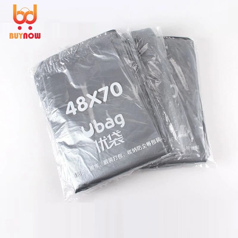 Silbergraue große Plastiktüte, Westentasche, verdickte große Logistiktasche für Kleidungsverpackungen, große Tragetasche