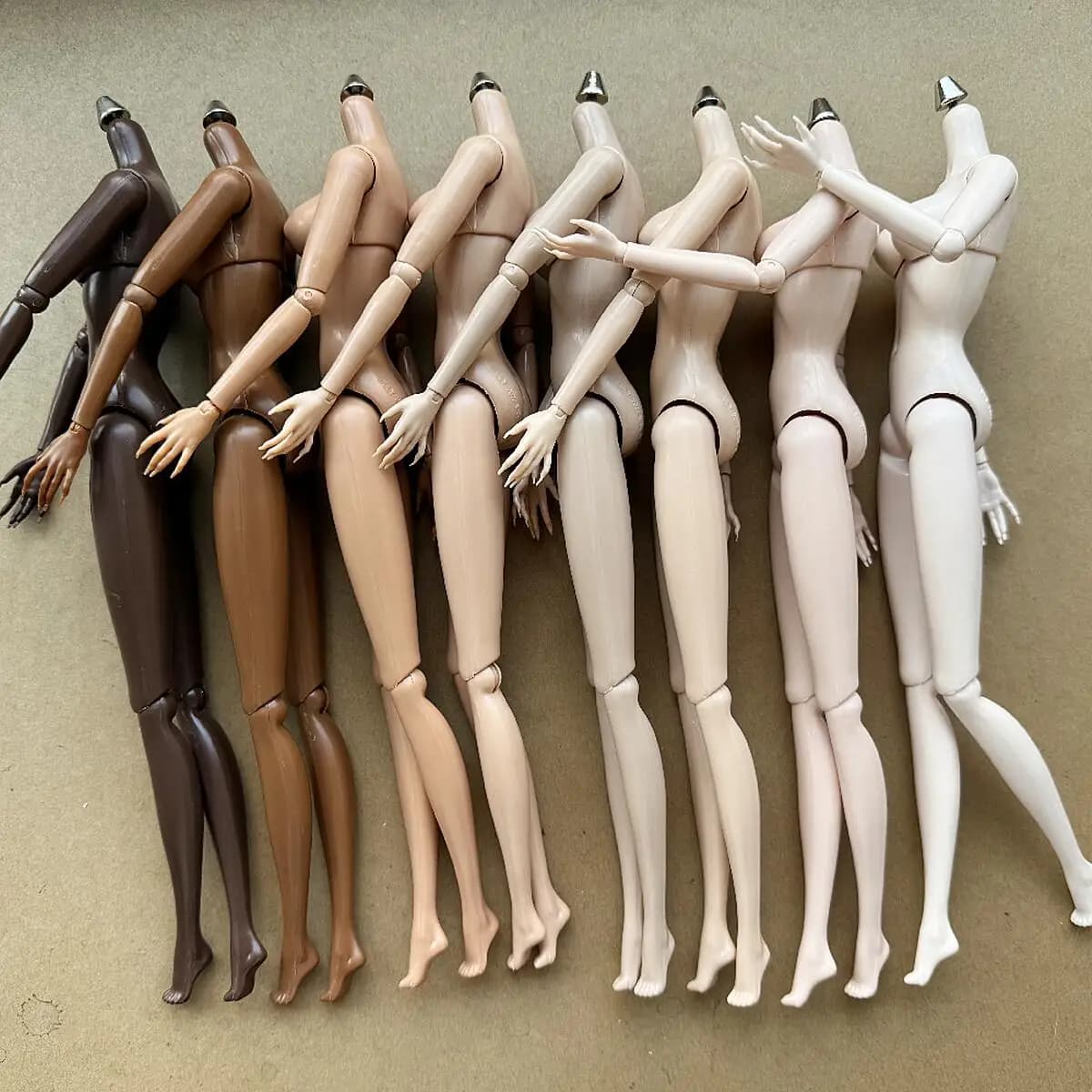 Original LULY Puppenkörper, 8 Hauttöne, hochwertige große Brüste, 29 cm, 1/6 Ersatzkörper für Barbi/FR/IT Puppenköpfe