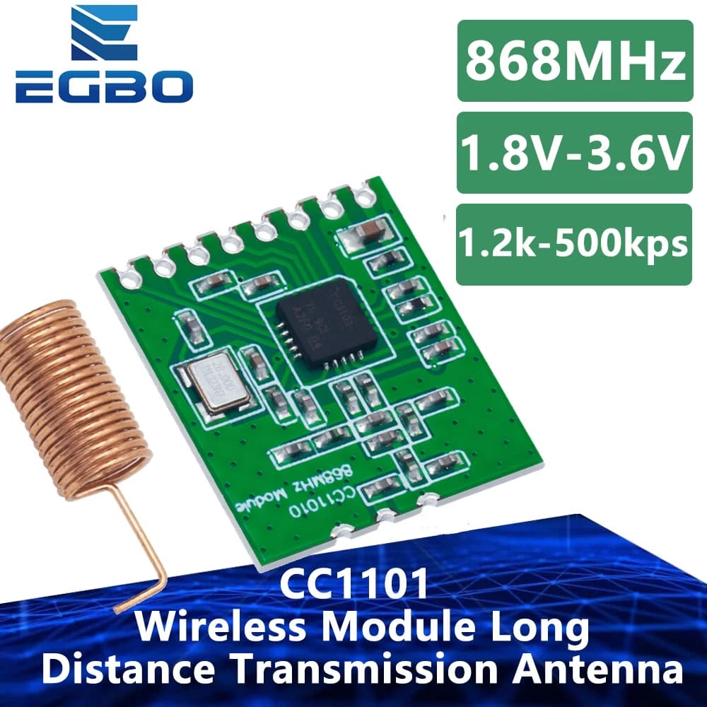 CC1101 Wireless-Modul Fernübertragungsantenne 868 MHz SPI-Schnittstelle Low Power M115 für FSK GFSK ASK OOK MSK 64-Byte