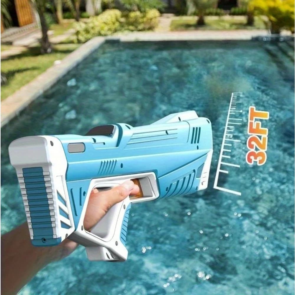 Elektrische Wasserpistole für Kinder und Erwachsene, Leistungsstarker Automatik-Sprühstrahler für Sommer, Outdoor, Pool, Strand und Partys