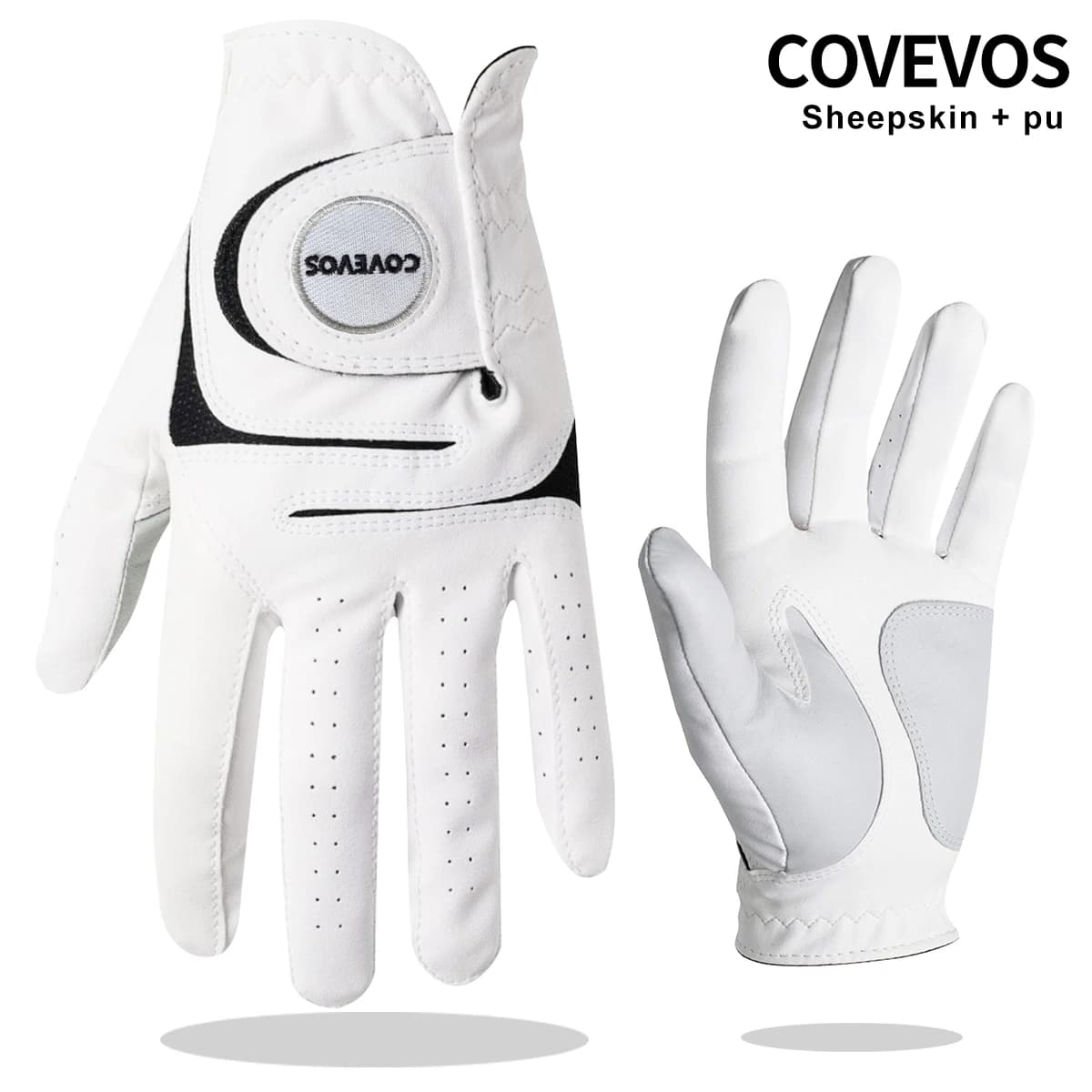 1-teiliger hochwertiger Golfhandschuh aus PU + Premium-Lammfell, weich in Textur.