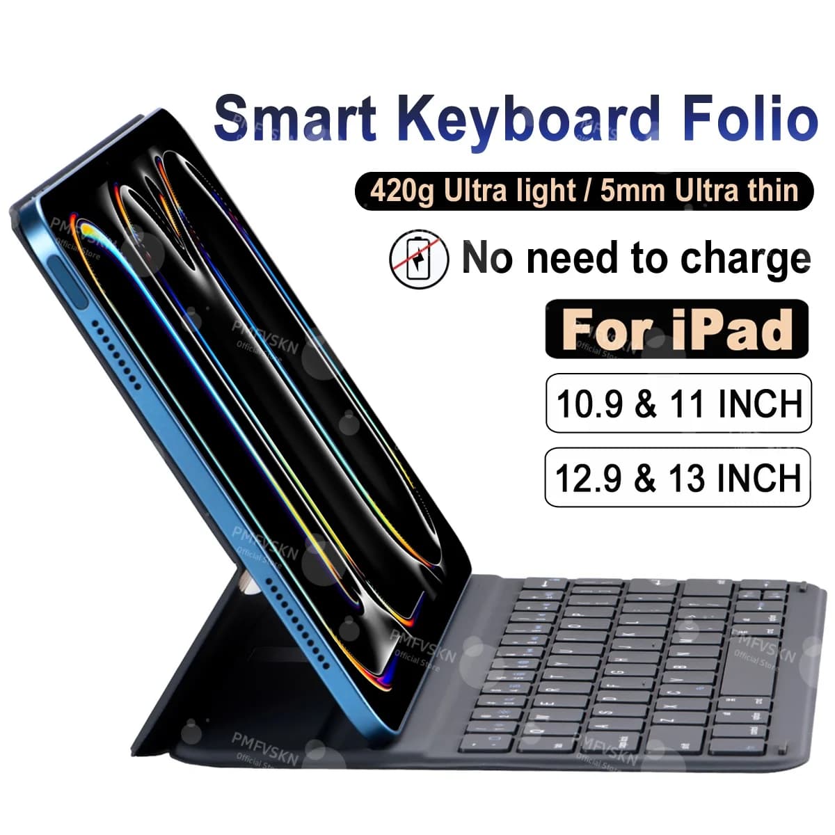 Ultradünne Smart-Tastaturhülle für iPad 11. A16 2025, 10. Generation, Cover Folio für Air 11 13 2024 2025 Air 4 5 iPad Pro 11 12,9 13“