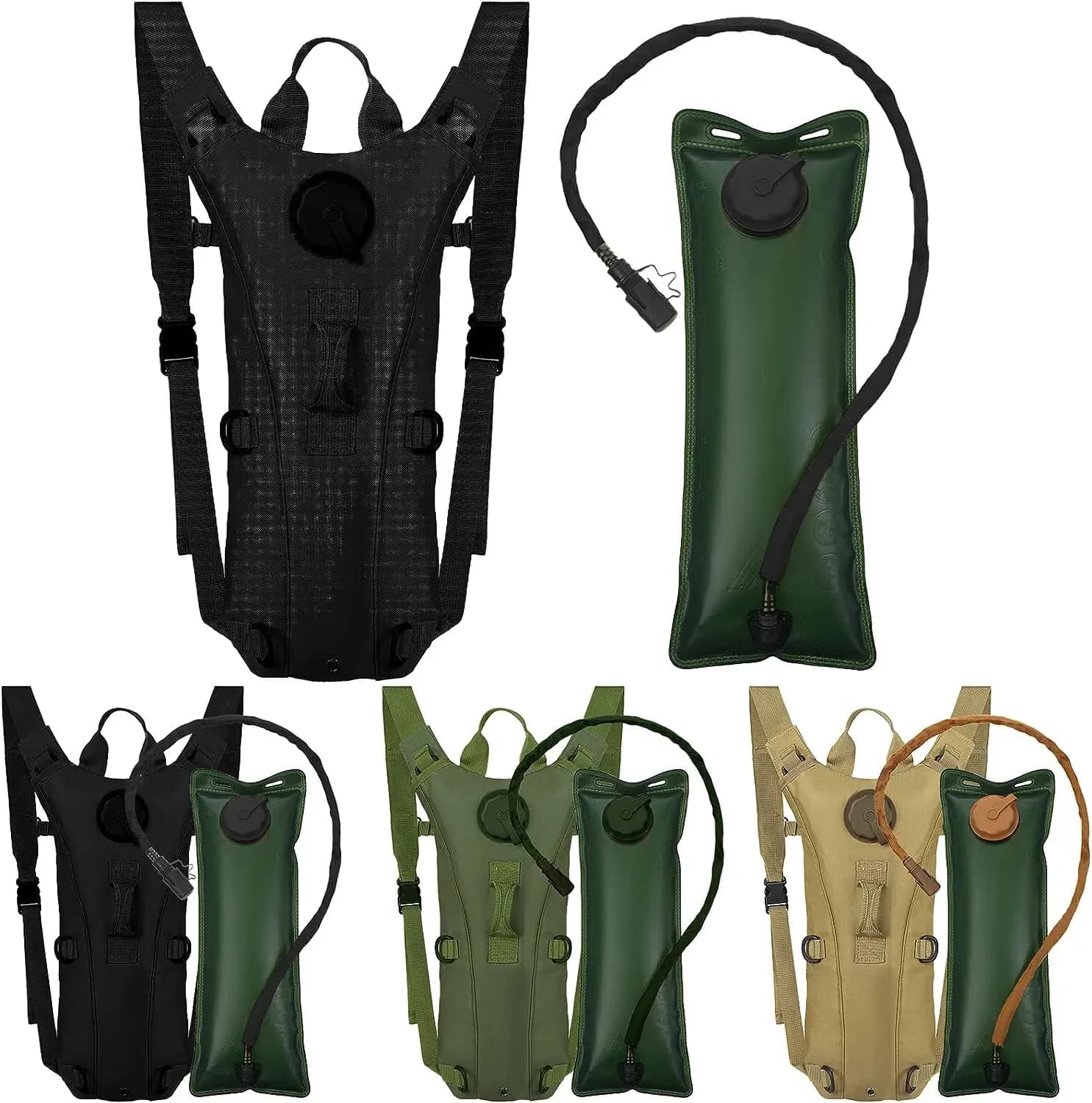Sport-Trinkrucksack, Rucksack, wasserdichter Nylon-Wasserbeutel mit 3-Liter-Blase zum Wandern, Radfahren, Klettern
