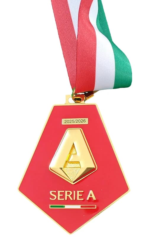 Die Coppa Italia 2025/2026 NEUE Champions-Medaille Inter Mailand Finale-Siegermedaille Fan-Souvenir mit Band Fansouvenirs