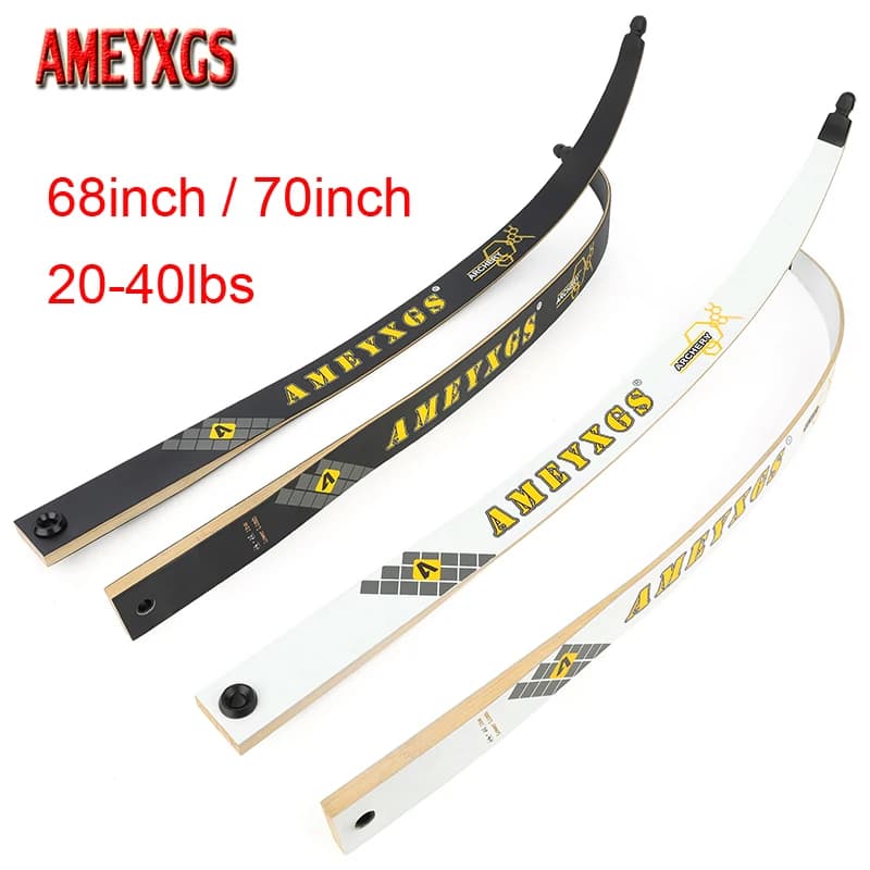 68 "70" Recurve Bogen Gliedmaßen Bogens chießen 20-40lbs nehmen schwarz weiß Glasfaser Bambus Blatt gute Belastbar keit Jagd zubehör