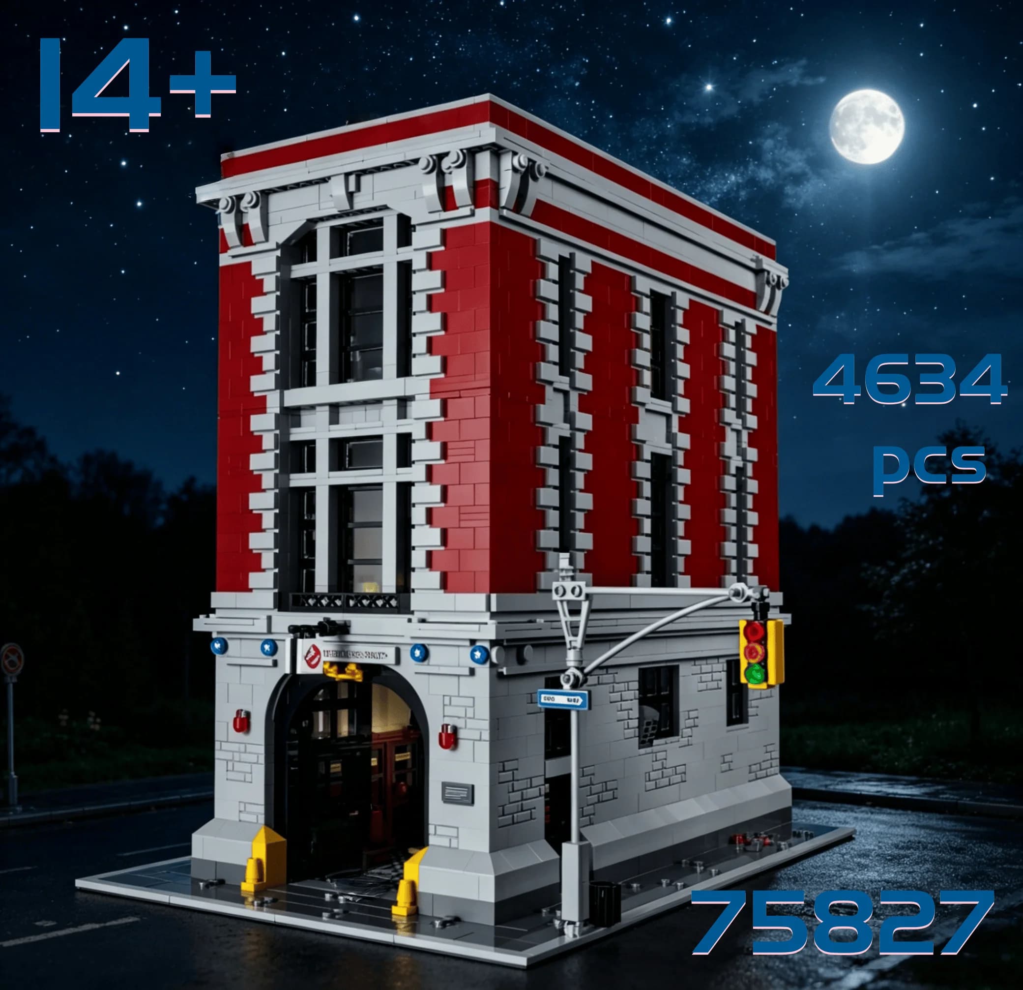 Ghostbusters Firehouse Headquarters 4634PCS Bausteine ​​mit Figuren-Set 75827 Kreatives Spielzeug Weihnachtsgeburtstagsgeschenk