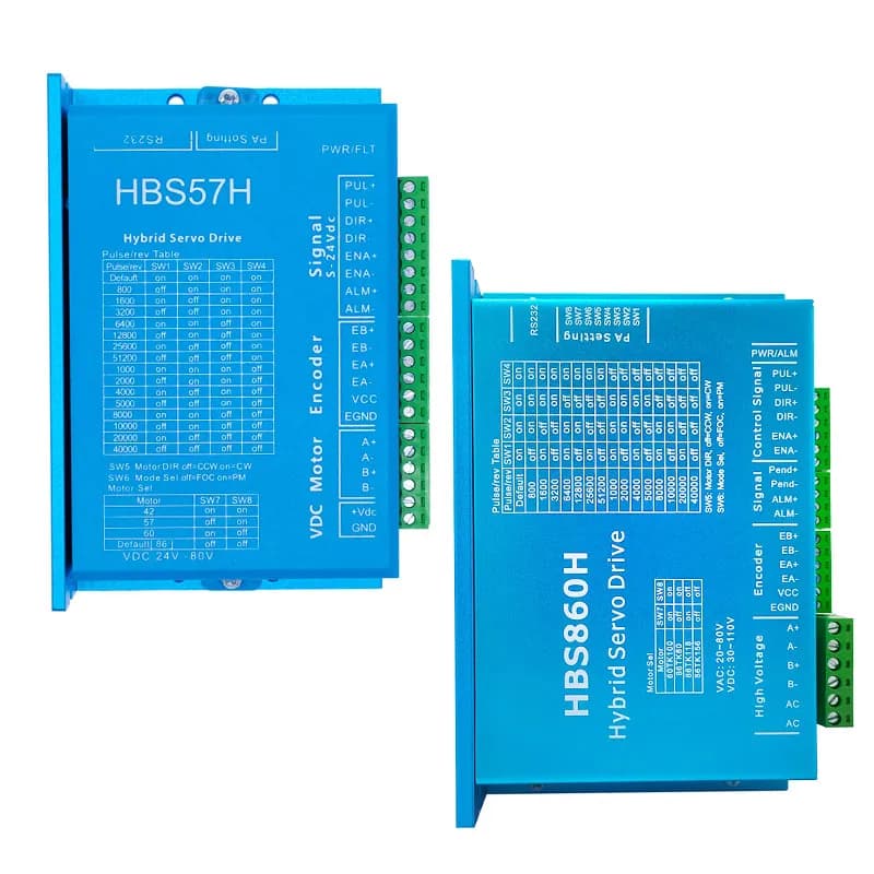 HBS86H Servomotortreiber mit geschlossenem Regelkreis HBS860H Hybrid-Stufen-Servoantrieb mit RS232-Anschluss HBS57H