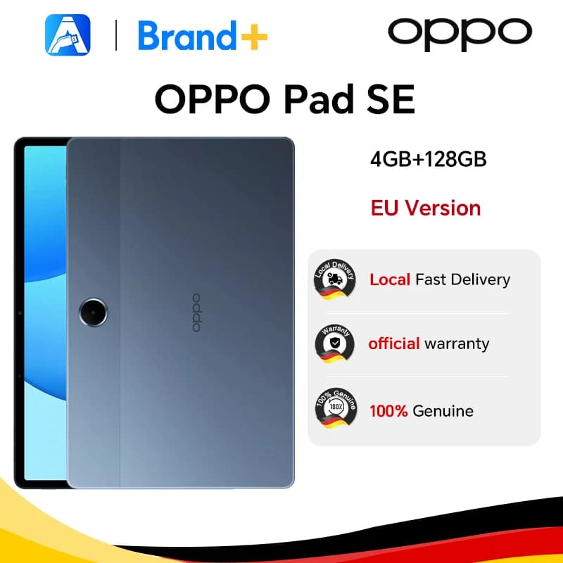 EU-Version des OPPO Pad SE Tablets (4 GB + 128 GB), Mini-PC mit 9340-mAh-Akku, beeindruckendem, augenschonendem Display, personalisiertem Kindermodus