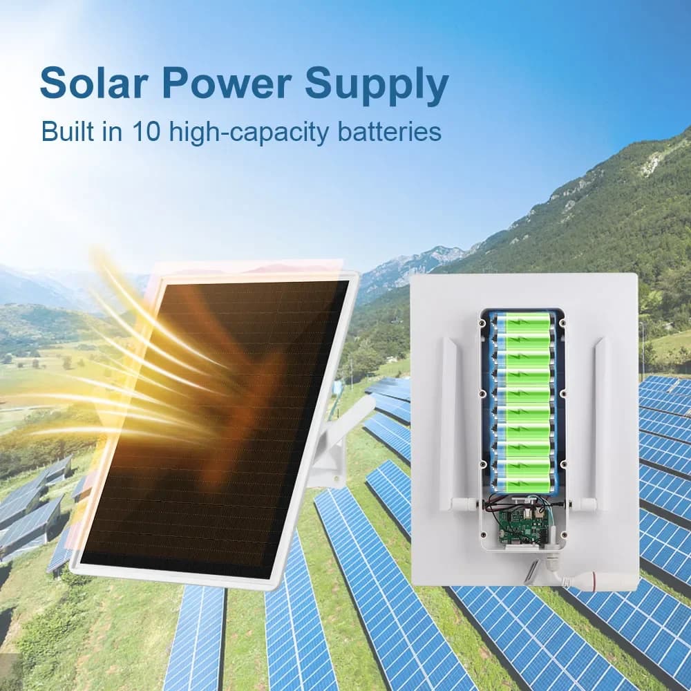 LS VISION WLAN Solar Wireless Repeater 2,4 GHz WLAN-Verstärker, Signalverstärker mit großer Reichweite, erweitert die Signalreichweite auf 50~150