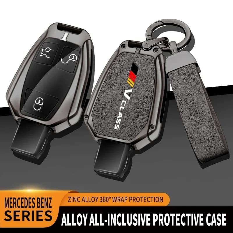 Auto TPU Zink legierung Schlüssel etui Tasche für Mercedes Benz V Klasse Logo Auto Schlüssel anhänger Auto Metall Schlüssels chale