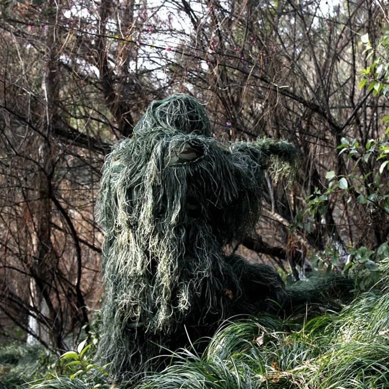 Ophidian Tarnanzug für Erwachsene und Kinder, 3D-Gras-Ghillie-Anzug, 5-teilig, Sniper Hunter-Jagdanzug, Vogelbeobachtungsanzug