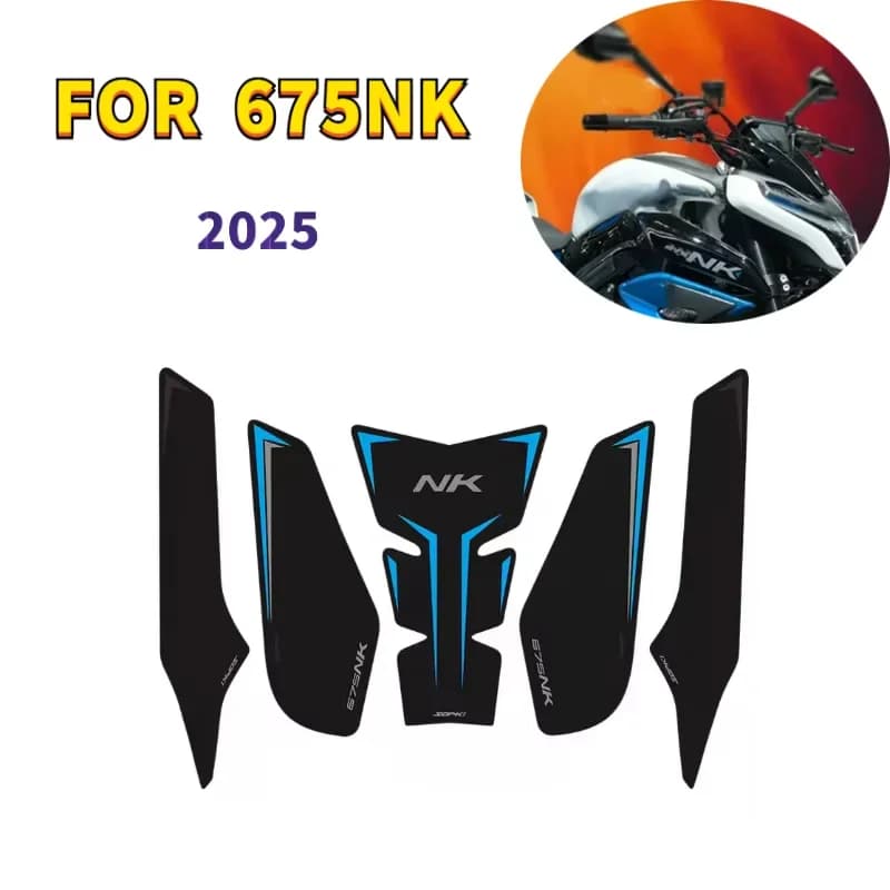 2025 2026 für CFMOTO 675NK NK675 675 NK CF675 2025+ Motorrad Tankpad Schutzaufkleber Dekor Gas Knie Tank Traktionspad Seiten