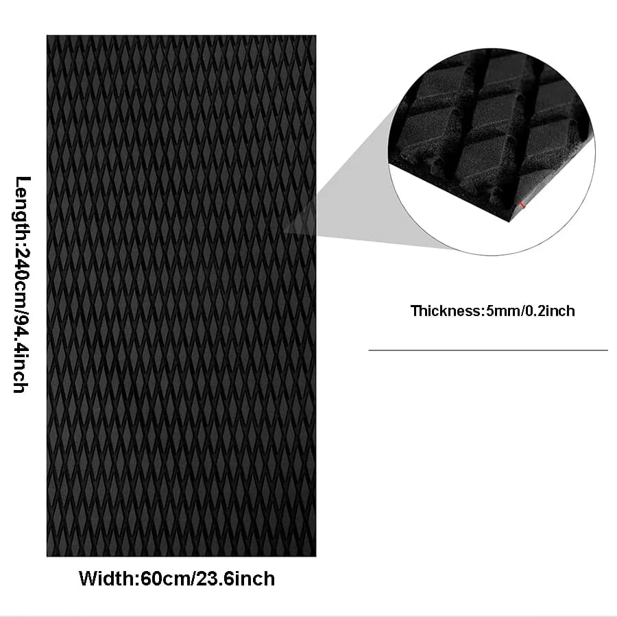 240*60cm EVA Schaum Schiff Deck Matte Ozean Yacht Boden Anti Slip Nachahmung Marine Teppich Boot Surfbrett diamant Traktion Pad Grau