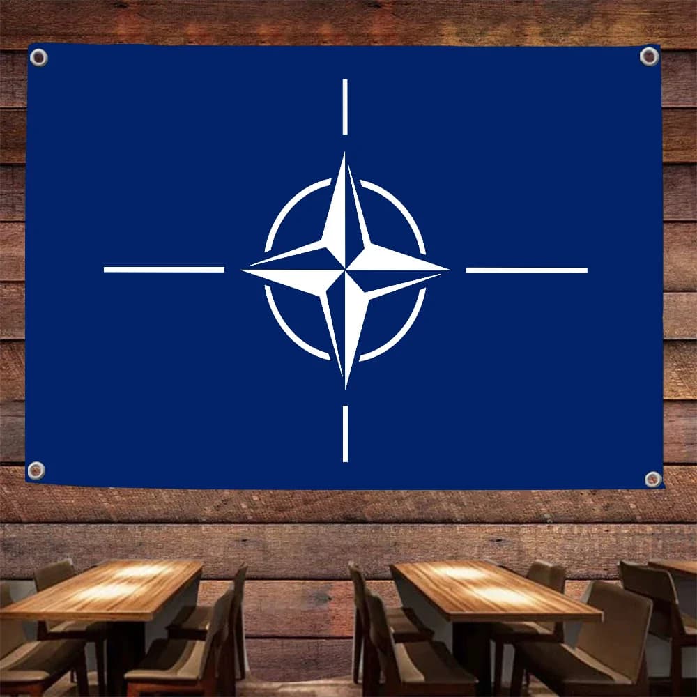 Nord atlantik Vertrag Organisation Nato Flagge Flaggen und Banner vier Loch Flagge Polyester Outdoor Dekor Raum Ästhetik