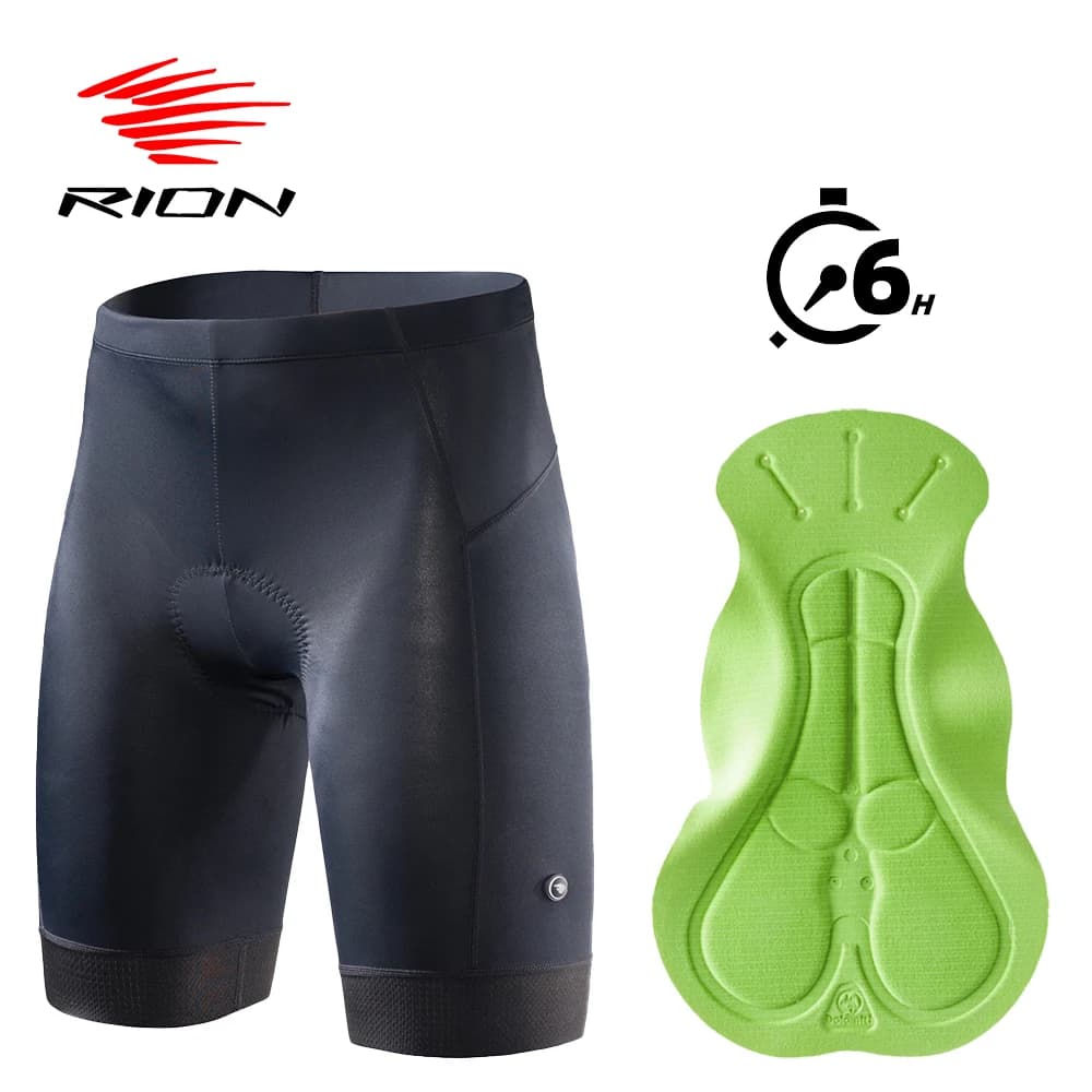 RION Herren-Radhose, MTB, Mountainbike, Strumpfhosen, Fahrradbekleidung, Fahrradhose, 3D-Pad-Outfit, lange Distanz, männliche Shorts, 6 Stunden
