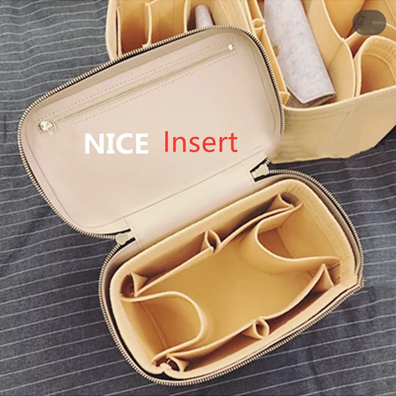 Einsetzen Sie den Taschen-Organizer für VANITY PM Nice BB Nano Mini, luxuriöse Kosmetiktasche für Damen, innere Geldbörse, Make-up-Taschen, Liner