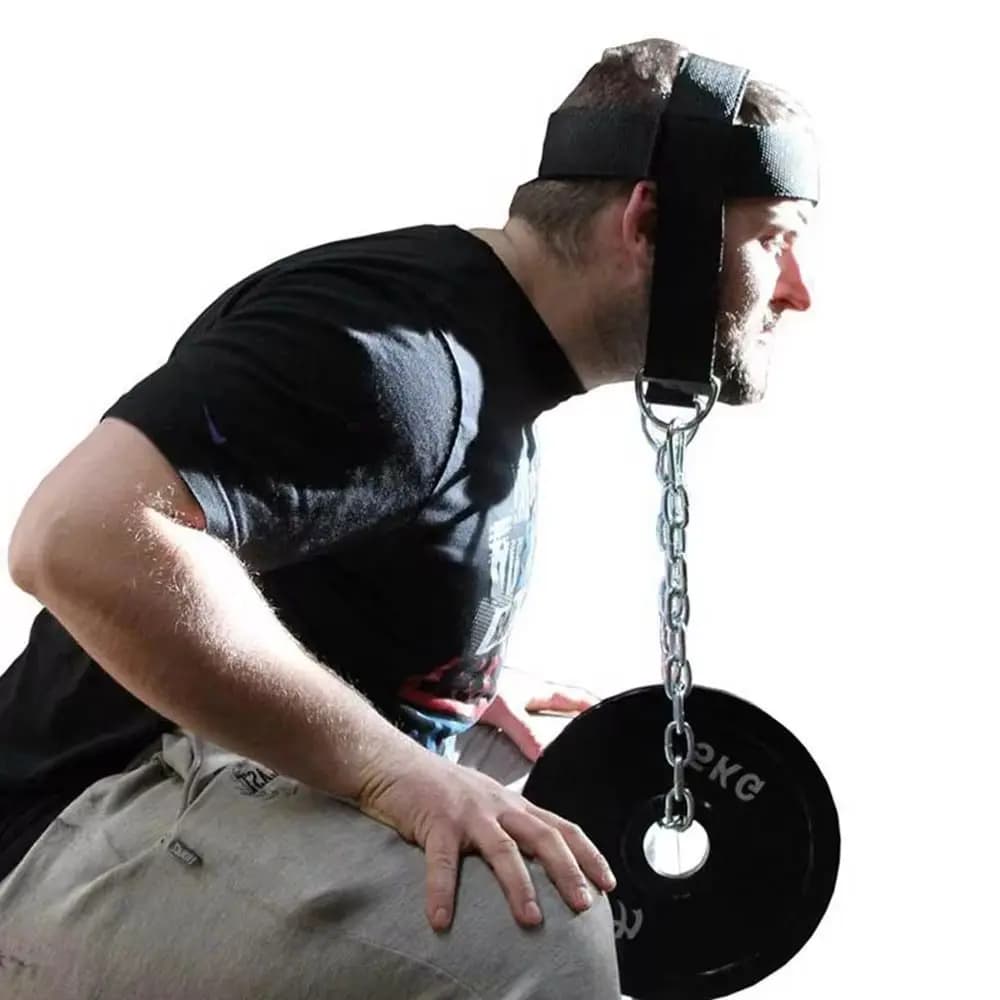 Verstellbarer Nacken-Krafttrainingsgurt, Kopfgeschirr für Körperkraftübungen, Gewichtslagerkappe für Fitnessstudio, Fitnesstraining