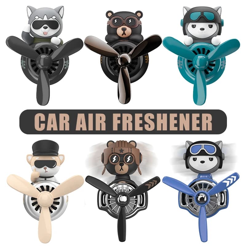 Rotierender Propeller, Pilot, Bär, Hund, Auto, Lufterfrischer, Zubehör, Dekorationen, Spaß, Entlüftungsclip, Parfüm-Diffusor, Aroma-Duft, Männer