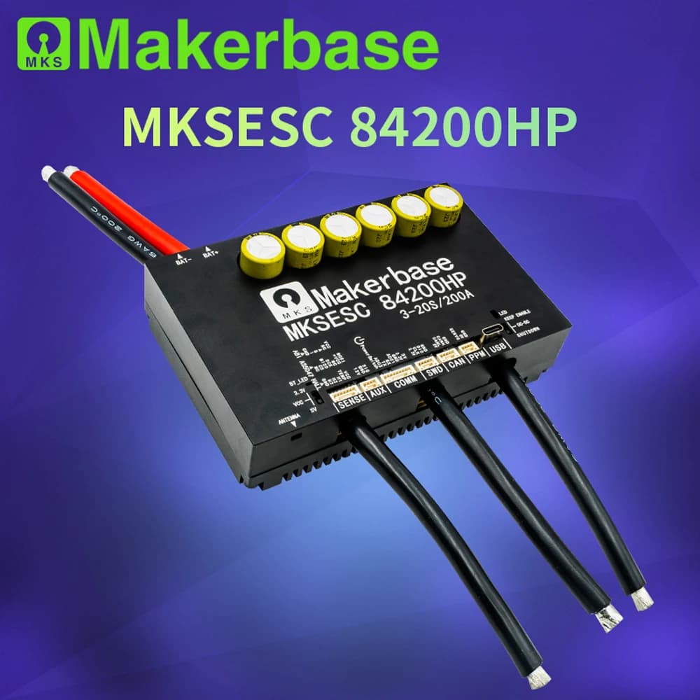 Makerbase VESC 84200HP 84V 200A Hochstrom mit Alu PCB basierend auf VESC für E-Foil Fight Robot SurfboardAGV Roboter