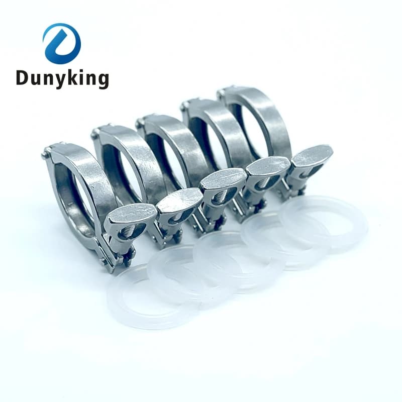 1 Satz 1,5 Zoll 2 Zoll 2,5 Zoll 3 Zoll Tri-Clamp 50,5/64/77,5/91 mm Zwinge Außendurchmesser SS304 Edelstahl Tri Clover Sanitärarmatur für das