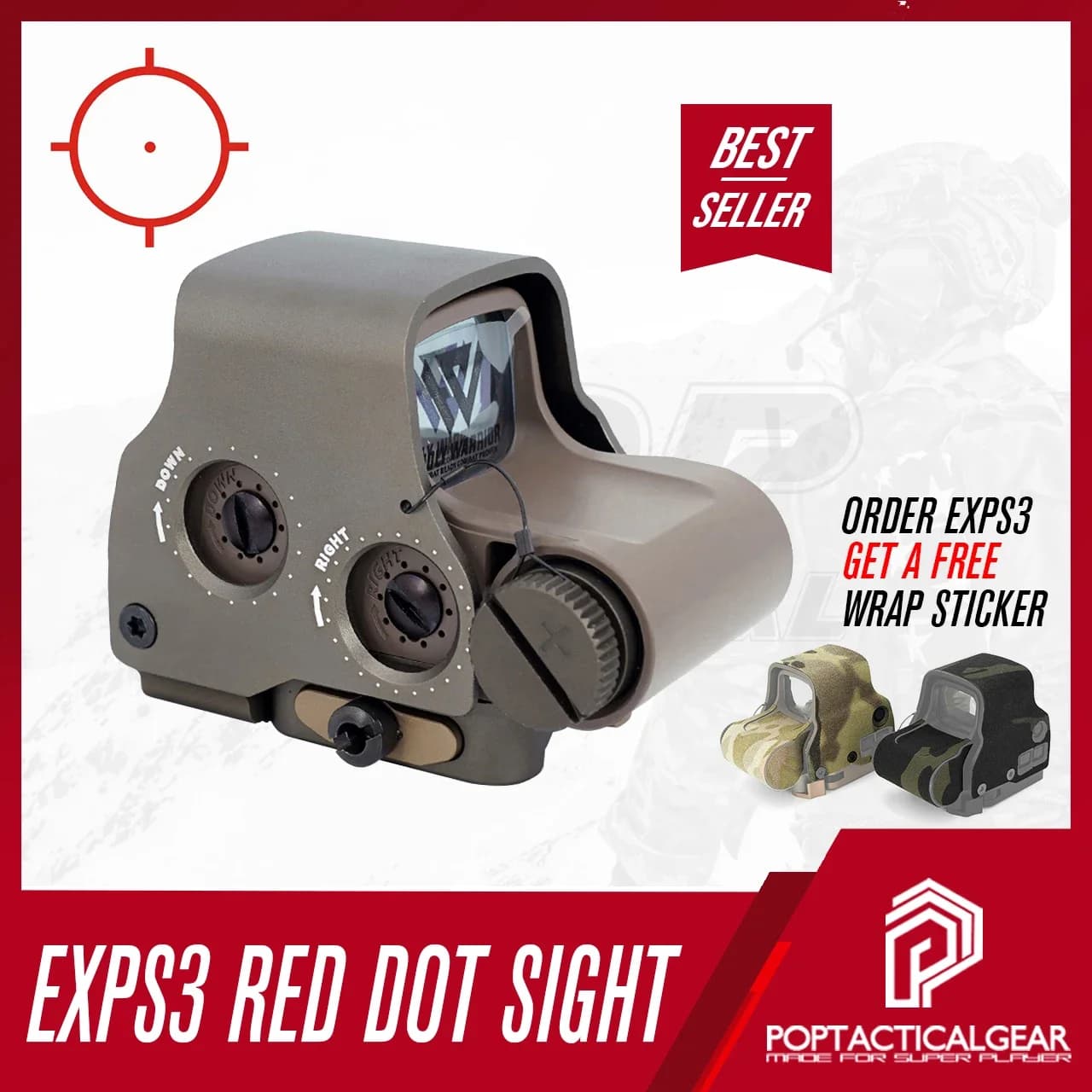 Holy Warrior S1 558 EXPS3 Rotpunktvisier Jagdvisier mit Originalmarkierungen NV-Funktion Taktische Optik