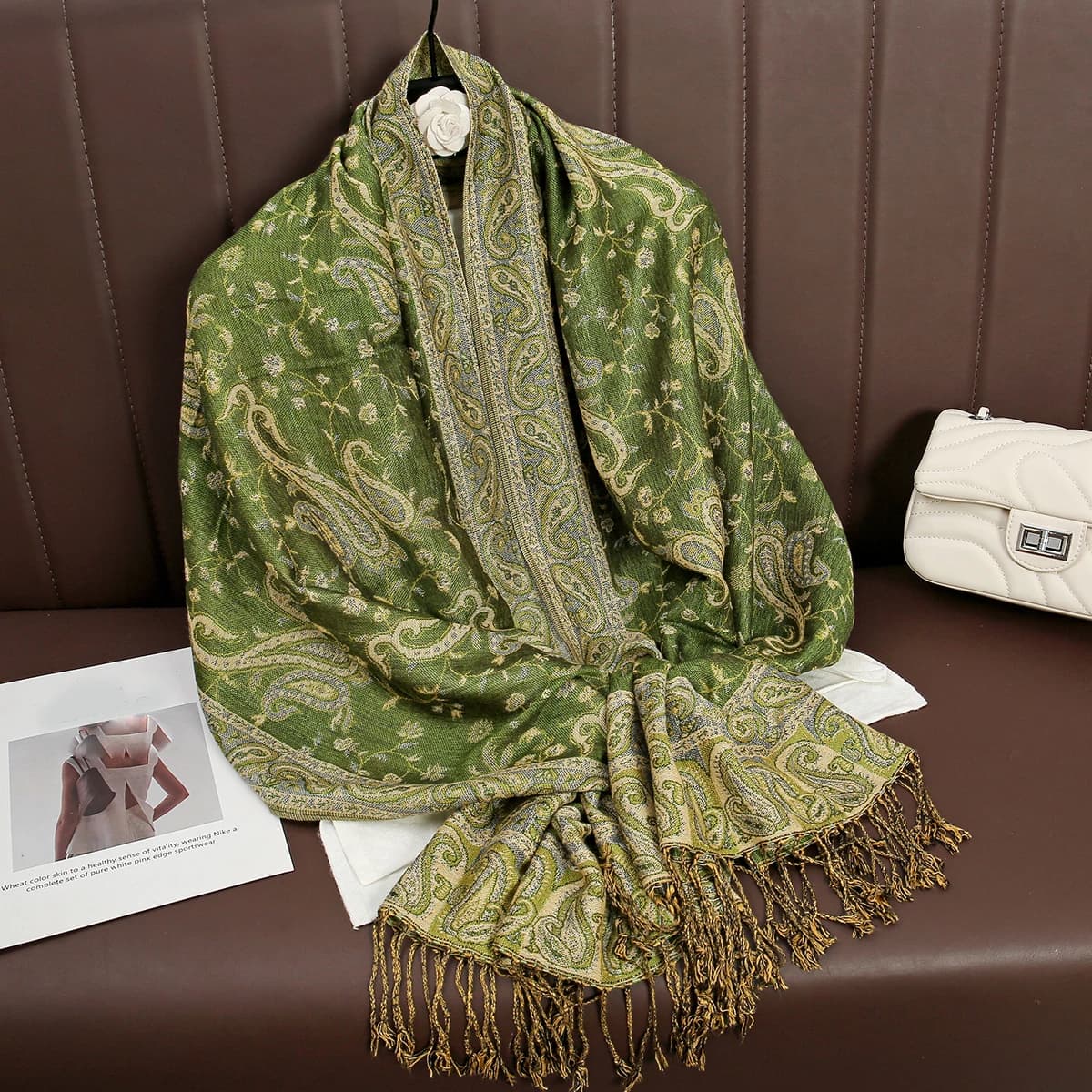 Luxus Marke Herbst Kaschmir Pashmina Schal Dame Wrap Warme Winter Schals Design Druck Weiblich Foulard Baumwolle Stolen Schal 2023
