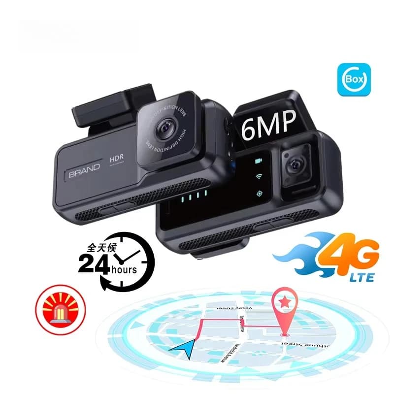 Heißer Verkauf Ubox 4K 4G Sim Fernbedienung Dash Cam GPS Fahrzeug Auto Tracker Video Recorder System Zwei-weg Audio SD Karte 360 CCTV