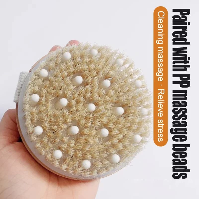 Duschbürste für den Rücken, Handbürste für trockenes Bürsten, Körperpeeling-Bürste, Badezimmer-Cellulite-Rückenbürste, Massagebürste