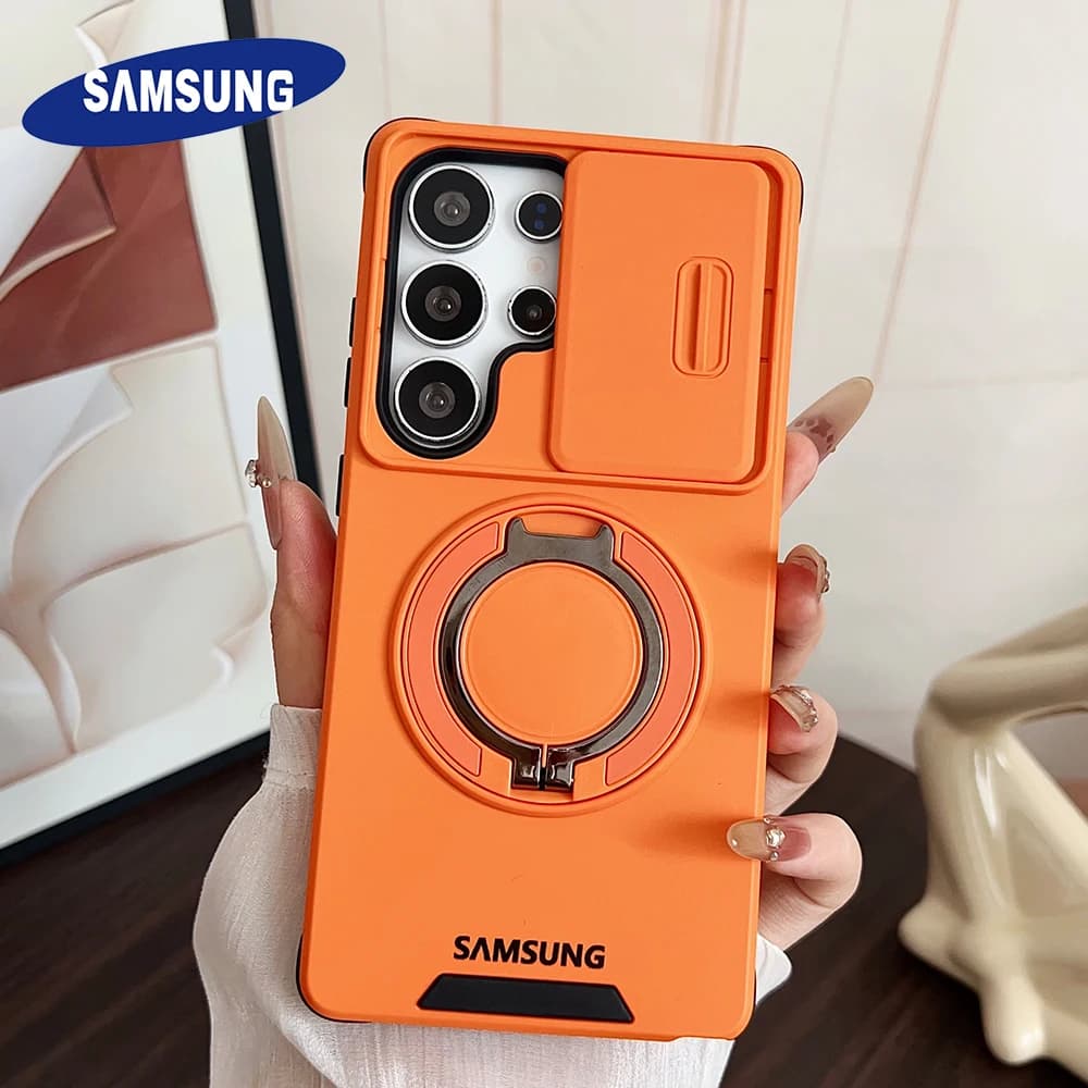 Military Armor Slide Kameraschutz Magnethalterung Hülle Samsung S26 S25 FE S24 S23 S25 Ultra S22 Plus S21 A56 A36 A16 Abdeckung