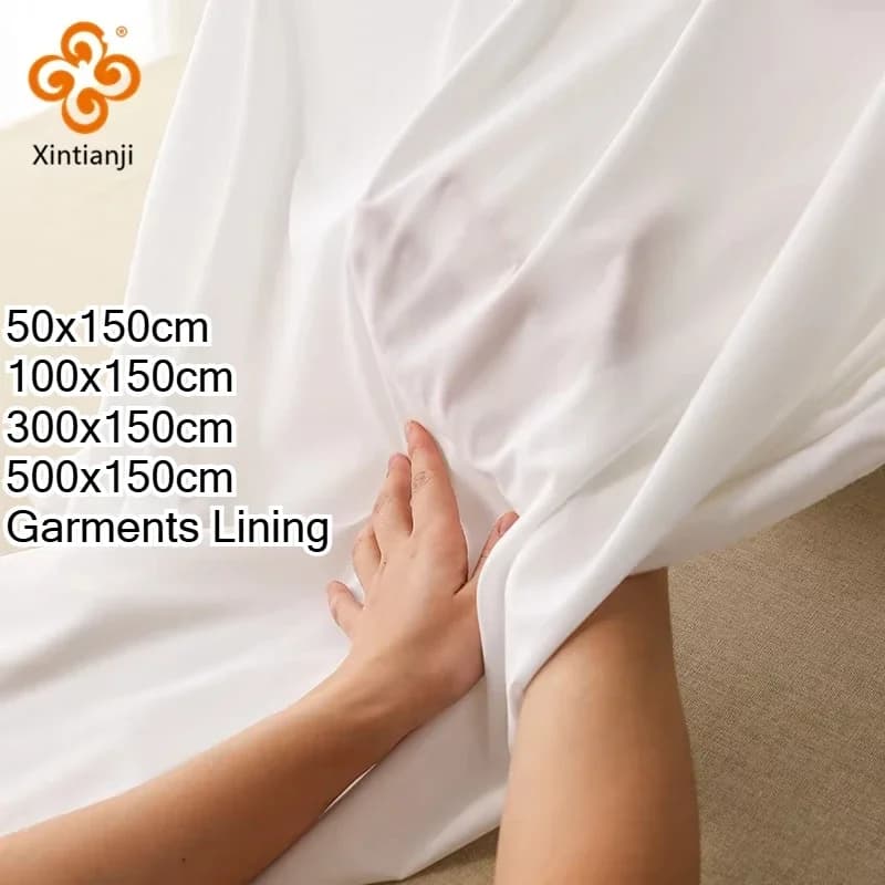 0,5 m/1 m/3 m/5 m Rock Futter Kleid Stretch Stoff für Jacken Kleidungsstücke Kleidung Futter Anti-Fade Einfarbig Weißes Tuch TJ3826