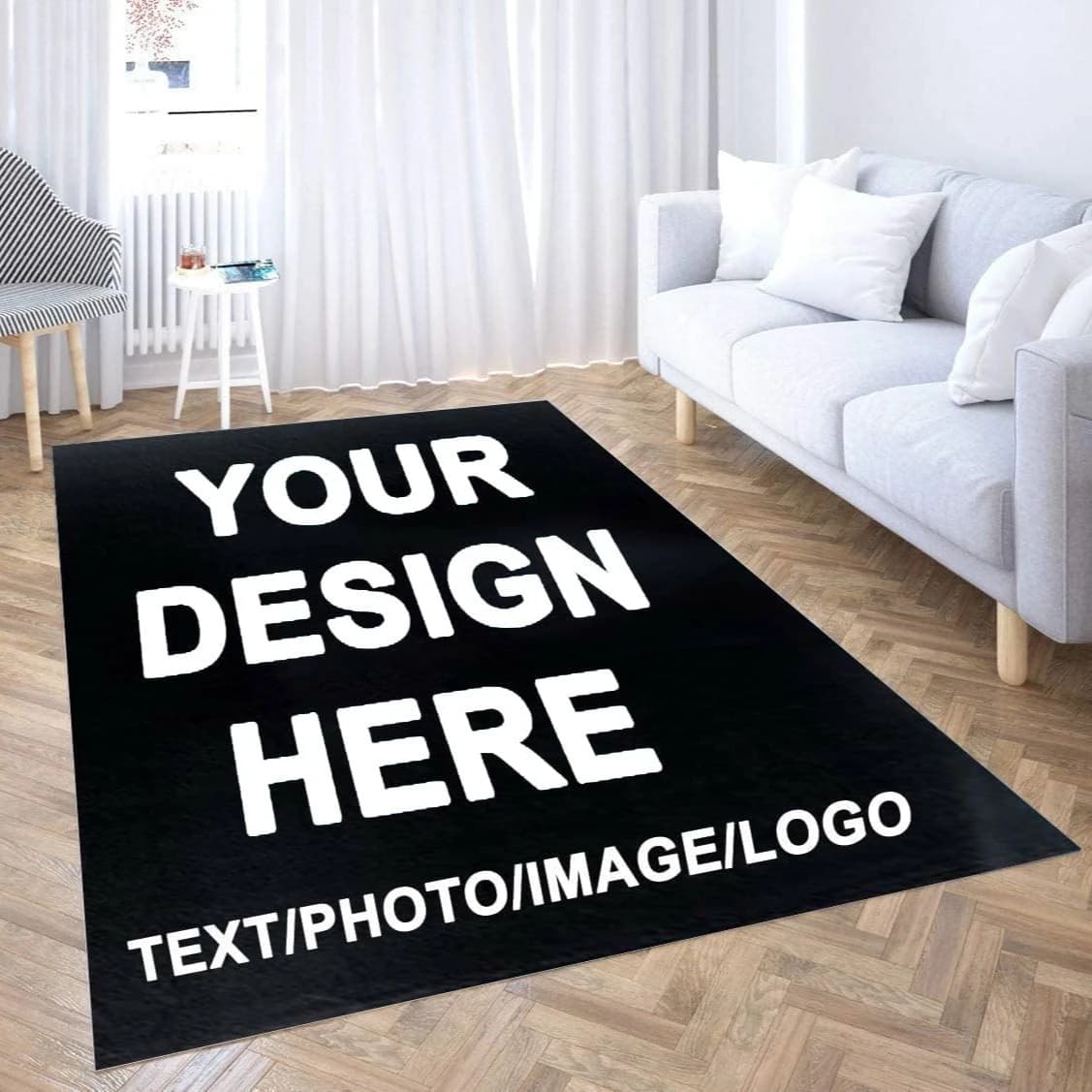 Maßgeschneiderter Teppich mit Logo, individuelle Fußmatte, individueller Teppich, personalisierter Teppich für Schlafzimmer, Badezimmer, Eingang,