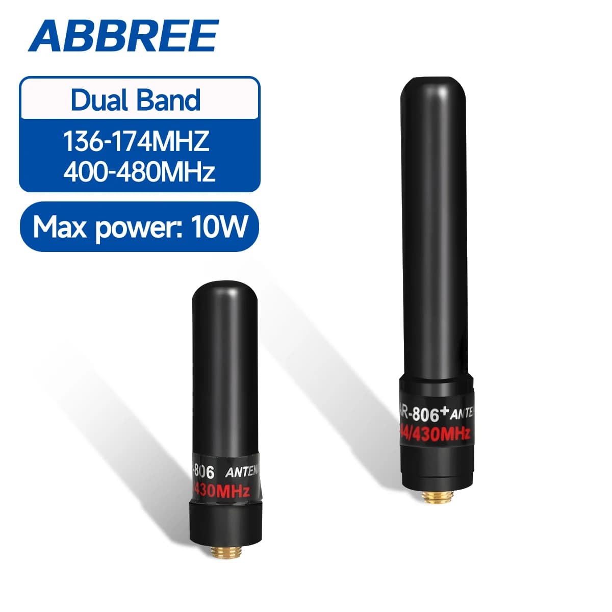 ABBREE AR-806+ Dual Band Mini Antenne SMA-Buchse VHF UHF 10W High Gain Für Baofeng UV-5R MINI UV-21 PRO UV-32 888S Zwei Weg Radio