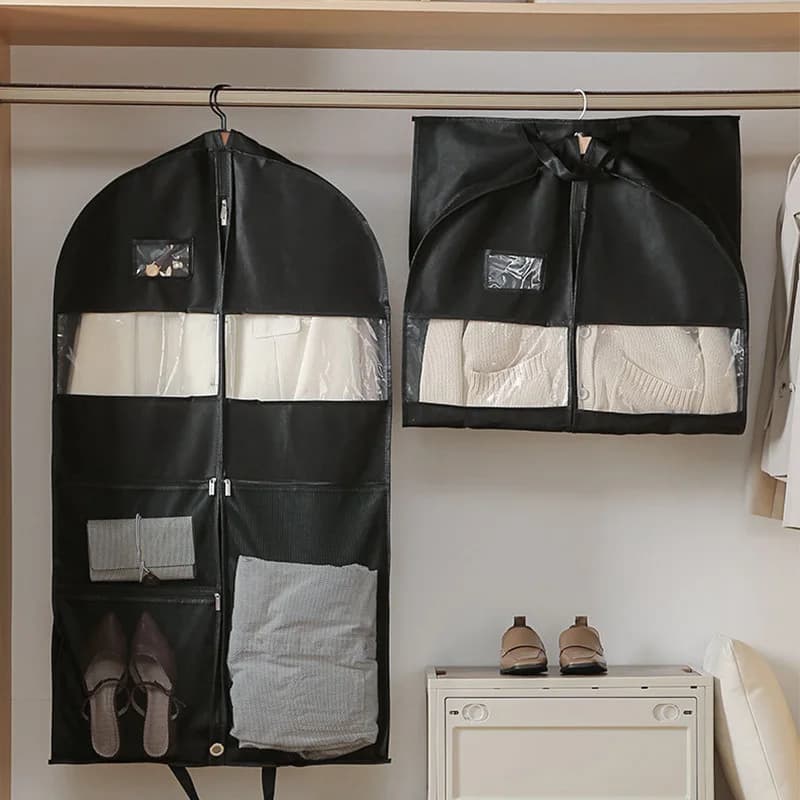 Tragbare staubdichte Kleidung Abdeckungen Mantel Anzug Kleid Schutz hängende Kleidersäcke Closet Organizer Kleidung Staubschutz