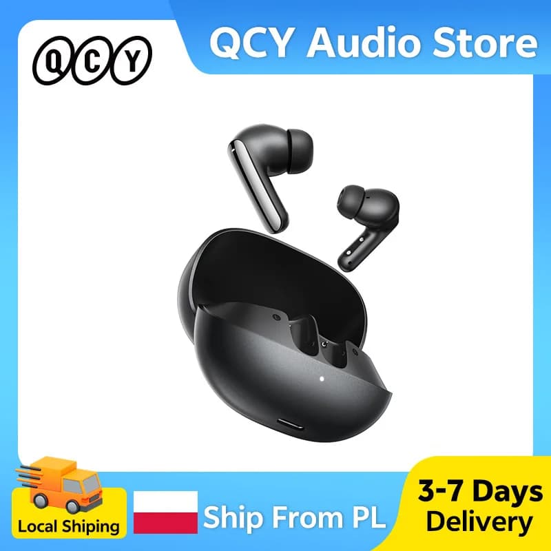 QCY MeloBuds N20 Kabellose Kopfhörer HT20 Bluetooth 6.0 Adaptive Hybrid ANC Kopfhörer 6 Mikrofone HD-Anrufe TWS Ohrhörer 68ms Niedrige Latenz