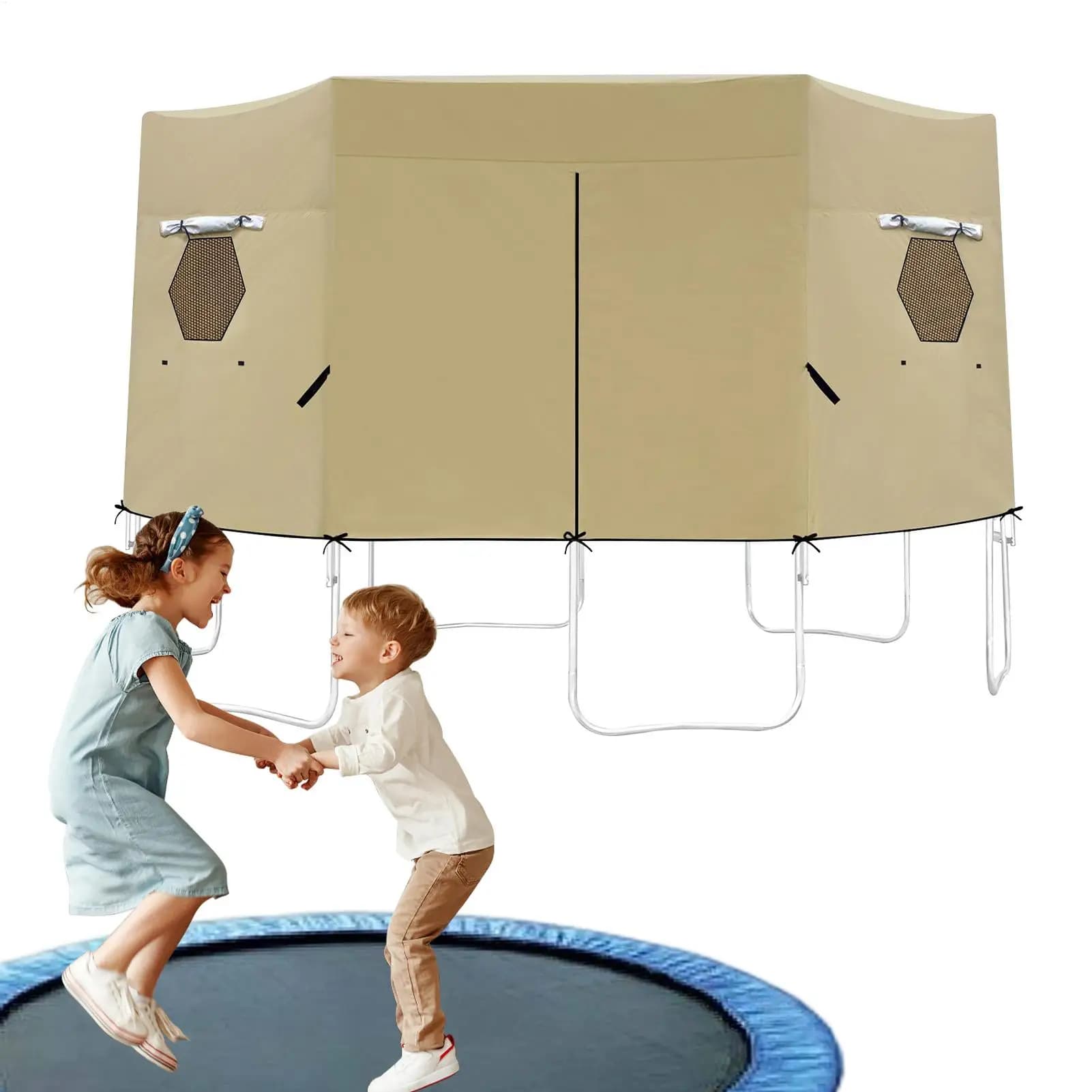 Runde Trampolin-Zelt-Sonnenschutz, Trampolin-Sonnenschutz-Abdeckung, faltbar, wasserdicht, reißfest, Zelt-Abdeckung, Schattenunterstand für