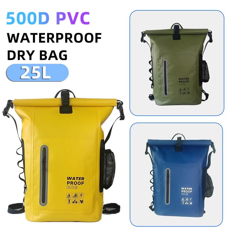 500D PVC Wasserdichter Packsack Drift Schwimmrucksack Wasserdichte Schulter Kajak Trekking Driften Rafting Surfen Bootfahren Tasche