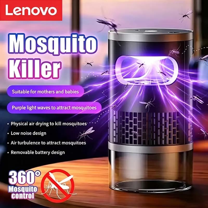 Lenovo Elektrische USB-Mückenkiller-Lampe UV-Insektenfalle Insektenvernichter für Innenräume Fliegen- und Mückenfänger Mückenlicht für Zuhause