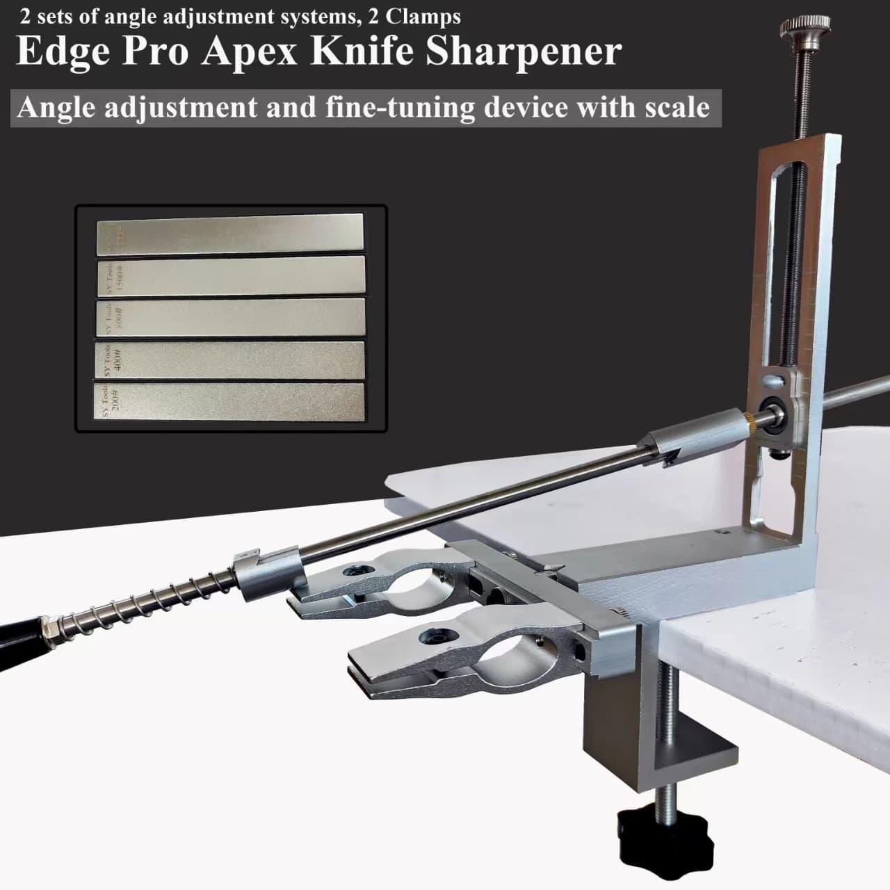 S09 neues Design profession elle Fixed Angle Apex Messers chärfer Küchenmesser Werkzeuge Messers chärf system mit Diamant steinen gesetzt