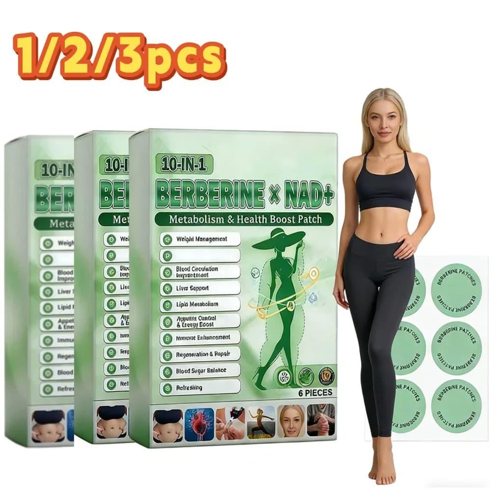 10-in-1 Berberine x NAD+ Gewichtsmanagement-Pflaster, einfach anzuwenden, Körpergewichtsreduktions-Aufkleber, Körperpflege-Pflaster