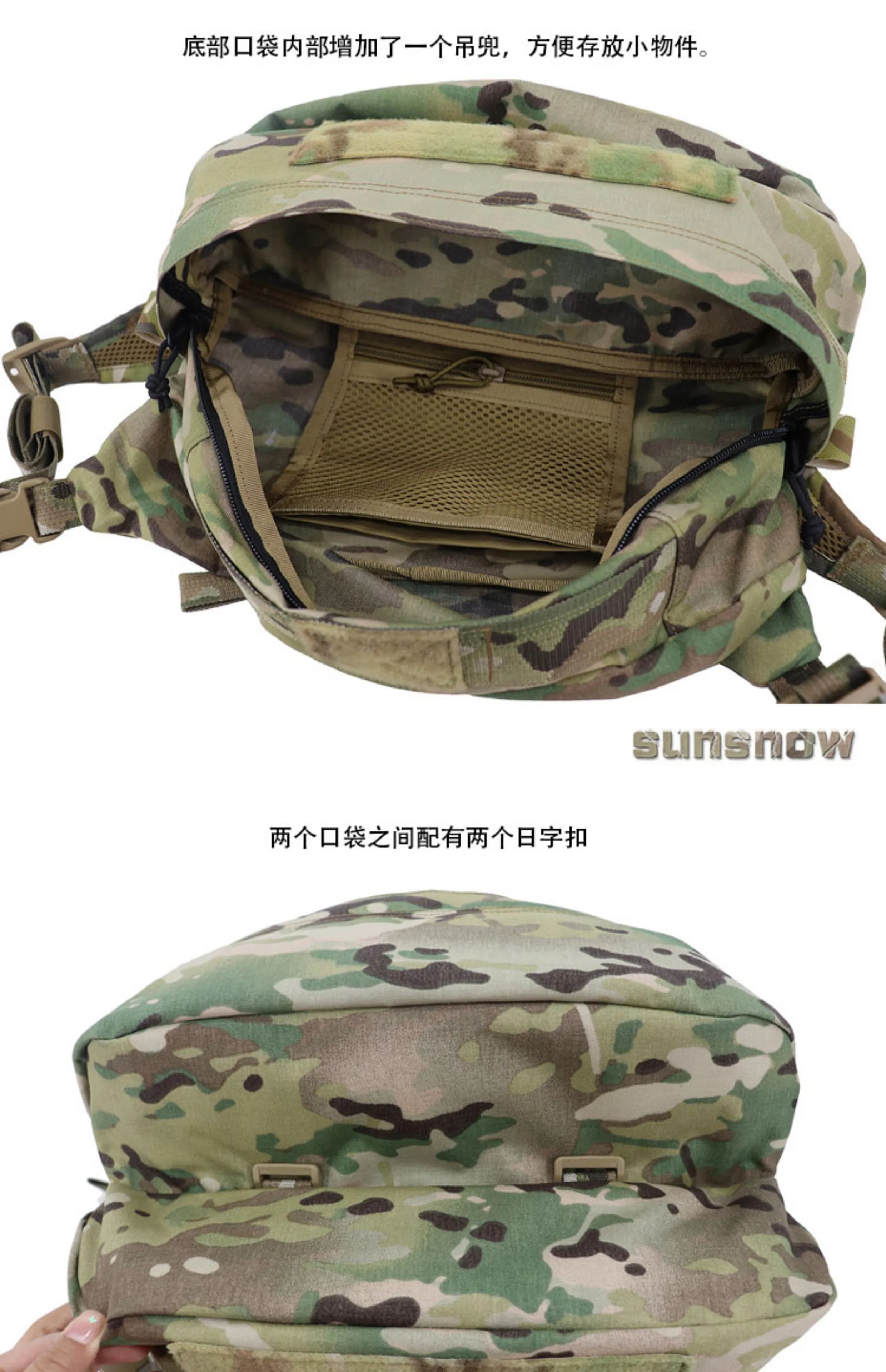 Outdoor Taktischer Rucksack Top Erweiterungstasche Multifunktions Camouflage Jagd Erweiterung Schultertasche