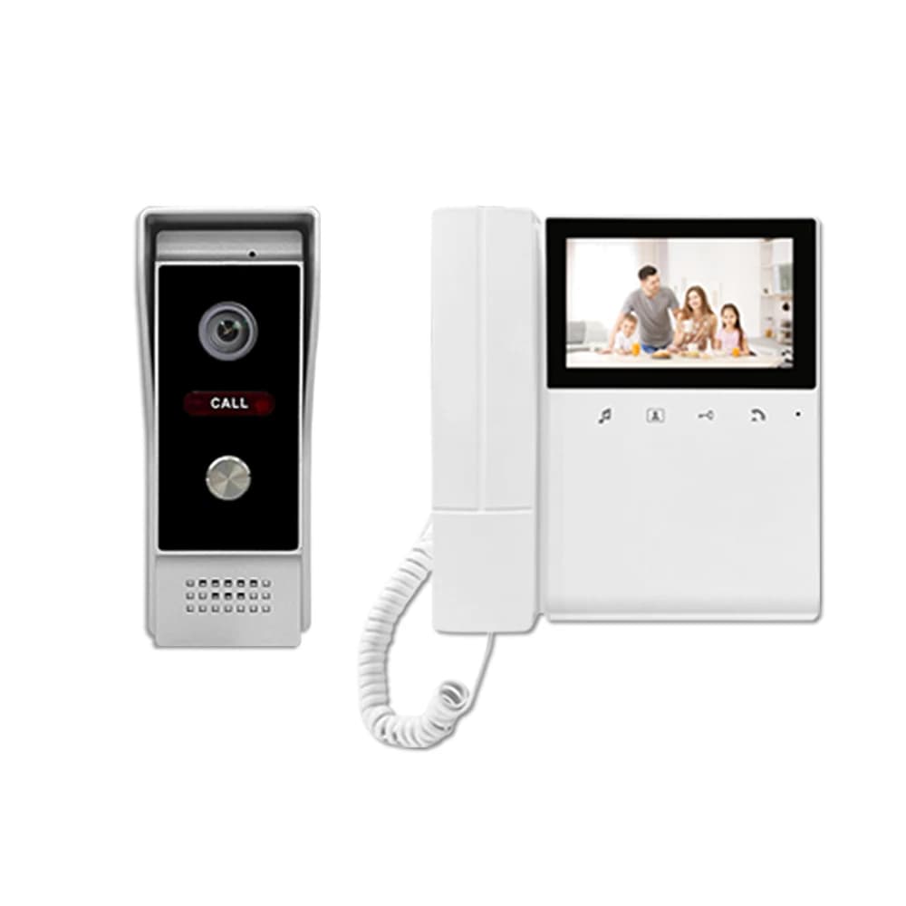 4,3 Zoll TFT-Monitor 4-verkabelte Video-Türsprechanlage IR Nachtsicht Intercom Visuelle Türklingel Guckloch Viewer Türkamera