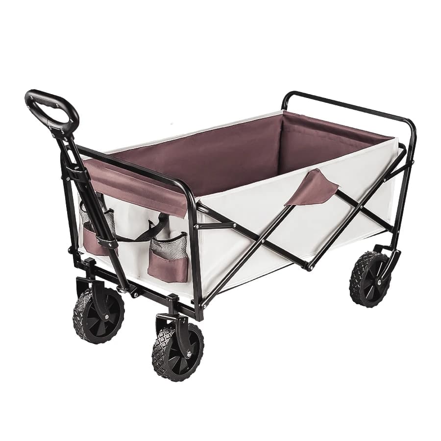 Einkaufen Strand Garten Pull Trolley Heavy Duty Große Kapazität Klappwagen Zusammenklappbarer Klappbarer Outdoor Tragbarer Mehrzweckwagen