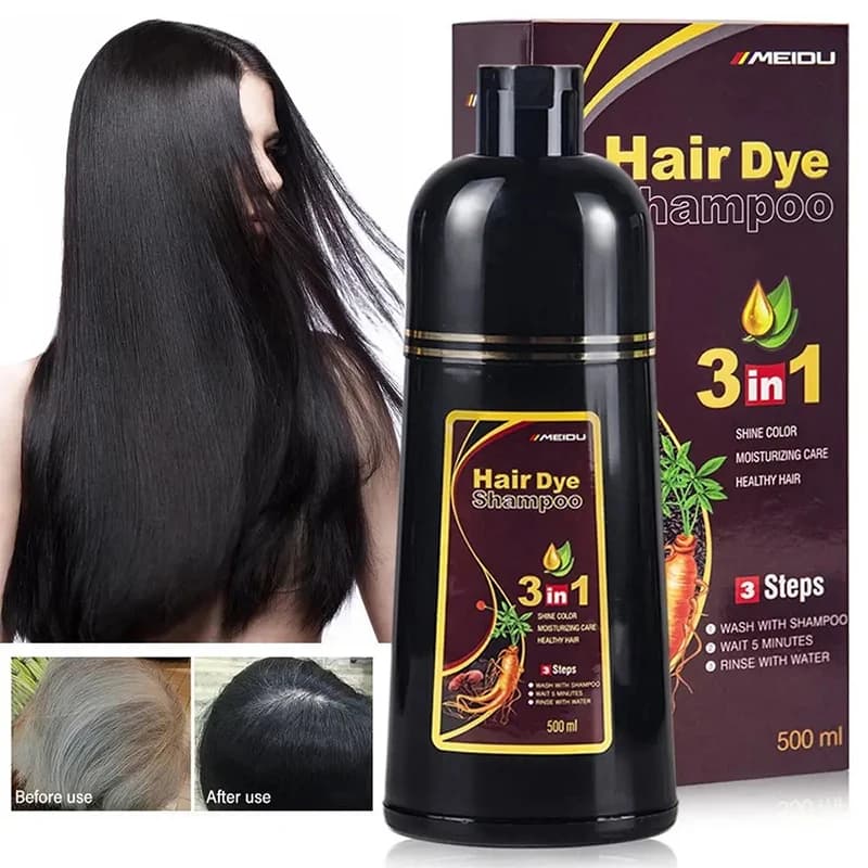 7 Farben 3-in-1 Quick Hair Dye Shampoo Instant Coloring Shampoo Grau Weiß Abdeckung Natürliches pflanzliches Fast Dye Langlebiges Dye Shampoo