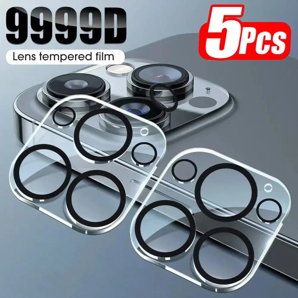 1–5 Stück gehärtetes Glas für iPhone 17, 16, 15, 14, 13 Pro Max Plus, Mini-Kameraobjektivschutz, schwarzer Kreis, Displayschutzfolie, Linse f